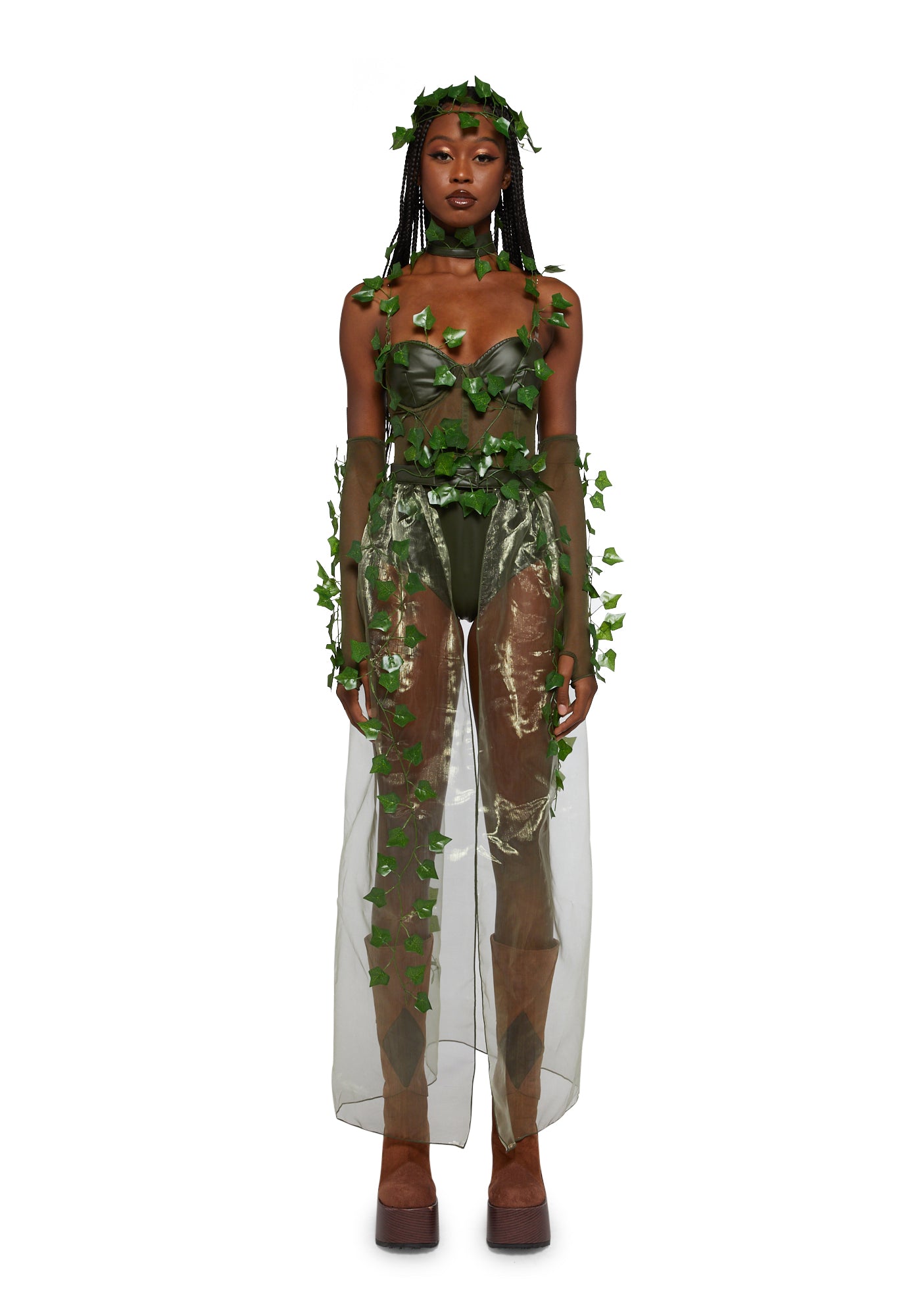 Trickz N' Treatz Wood Nymph Costume Set - Green – Dolls Kill