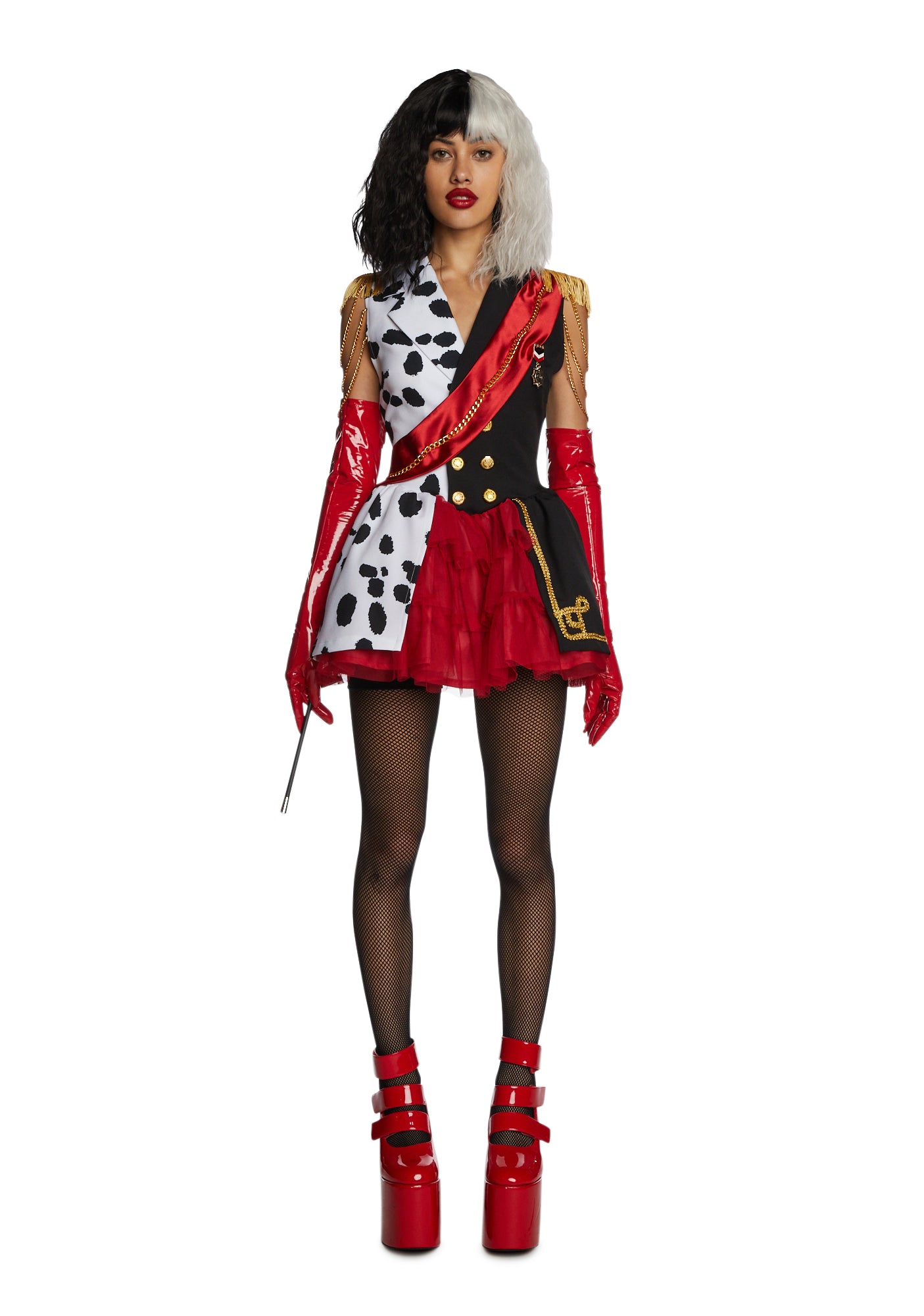 Cruella Deville Adult Halloween Costume Set – Dolls Kill