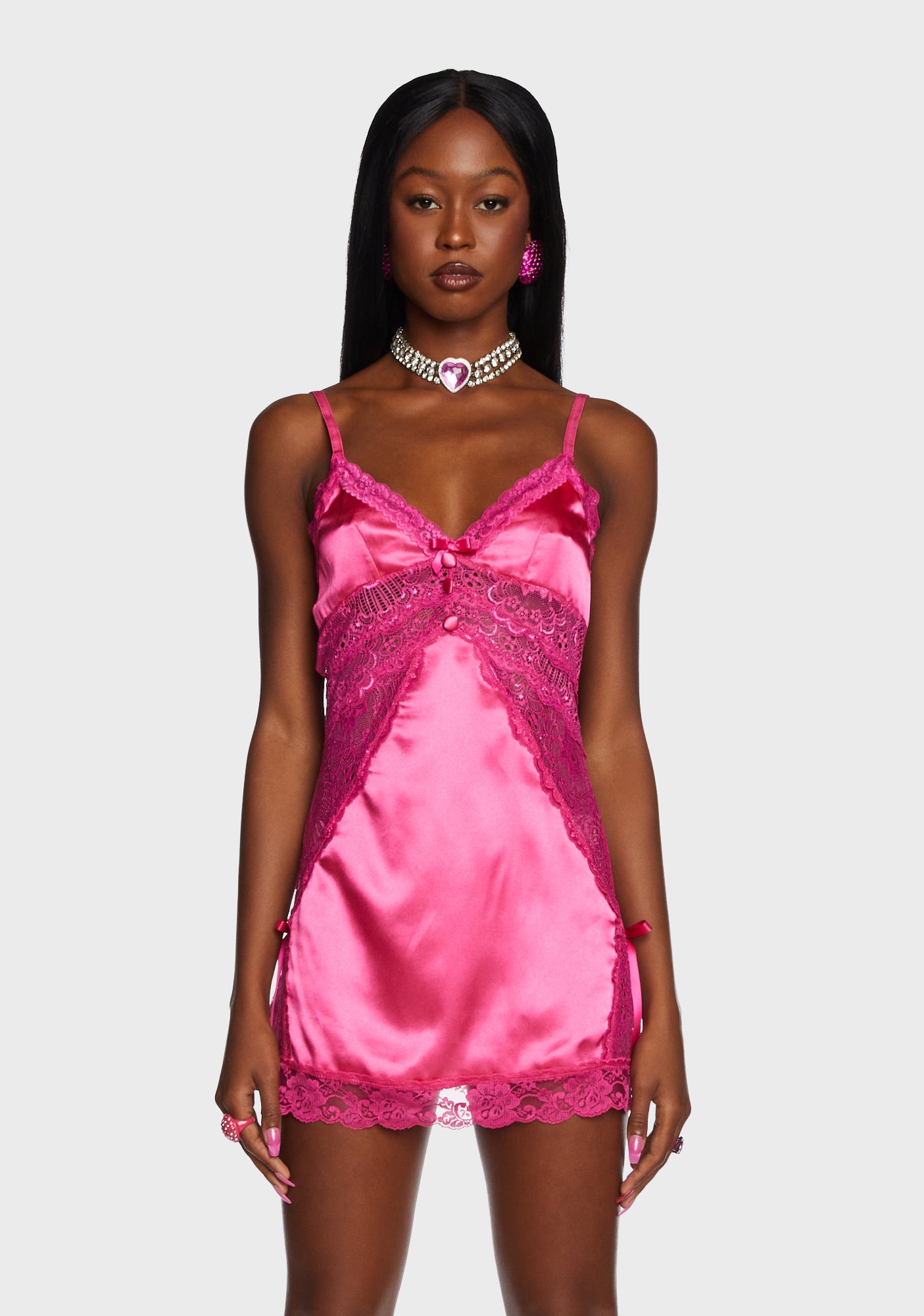 Lace Mini Slip Dress