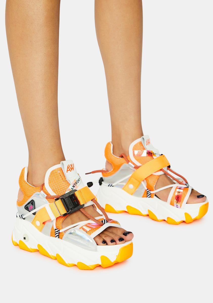 Anthony Wang Orange Dragon Fruit Sandals – Dolls Kill