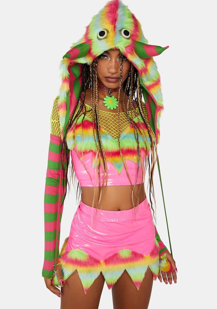 Trickz N Treatz Neon Striped Monster Costume - Rainbow – Dolls Kill