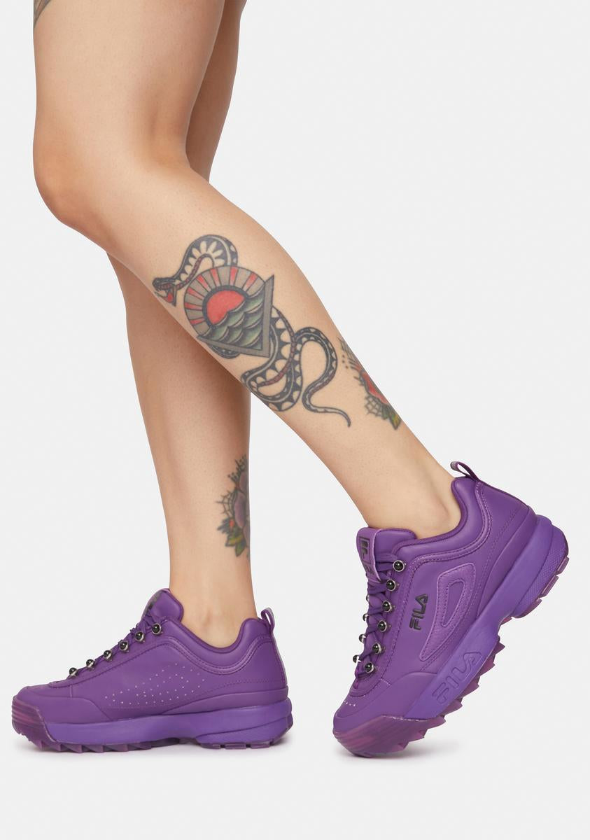 Fila Pearl Stud Chunky Sneakers - Purple – Dolls Kill