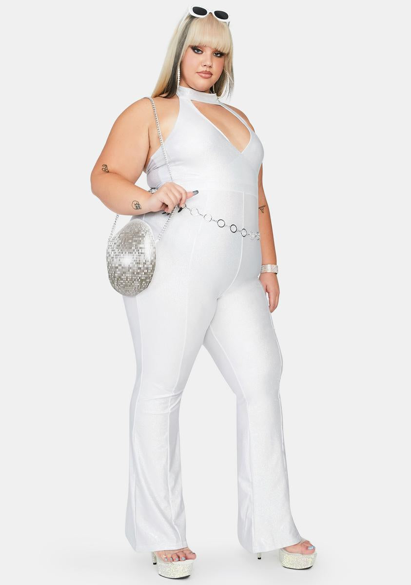 Plus Size Halloween Disco Babe Costume - Silver Metallic – Dolls Kill