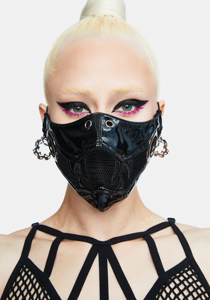 Devil Fashion PVC Face Mask - Black – Dolls Kill