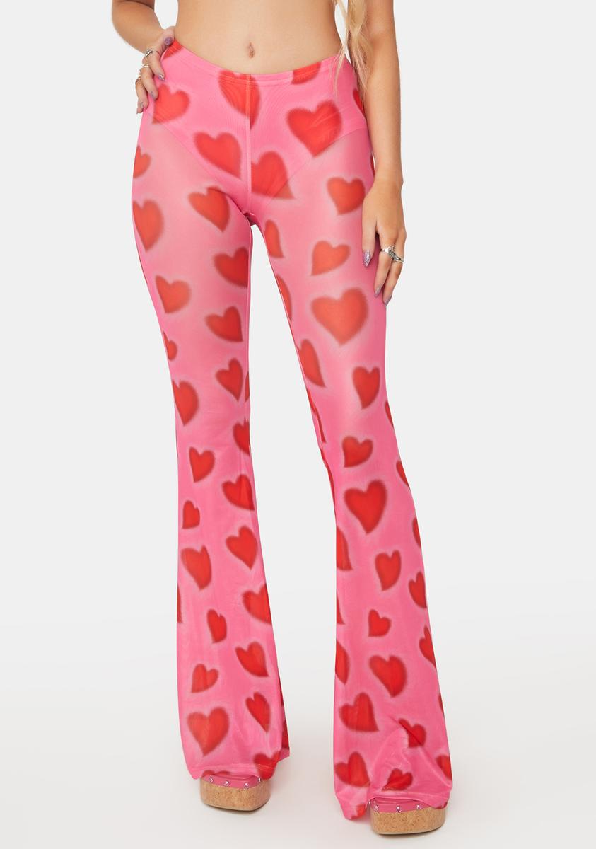 Pretty In Pink Printed Bell Bottoms