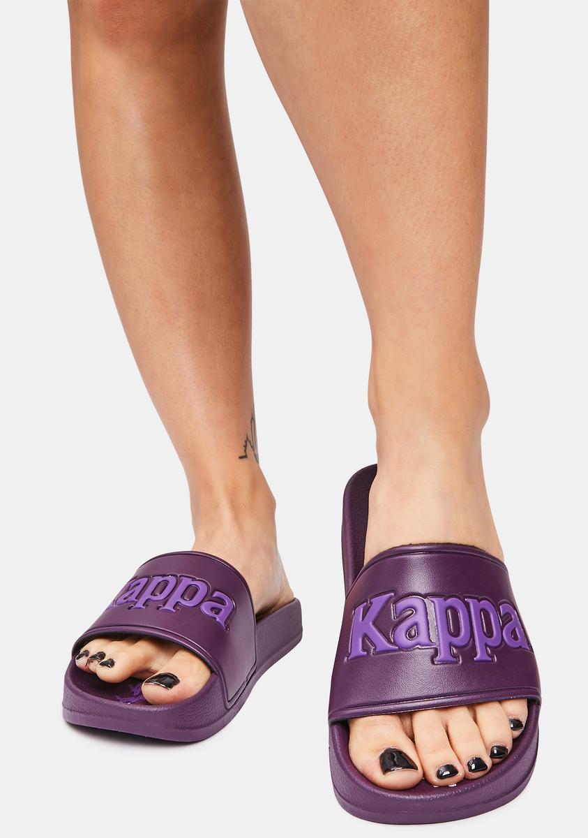Kappa Dark Violet 222 Banda Adam 17 Slide Sandals – Dolls Kill