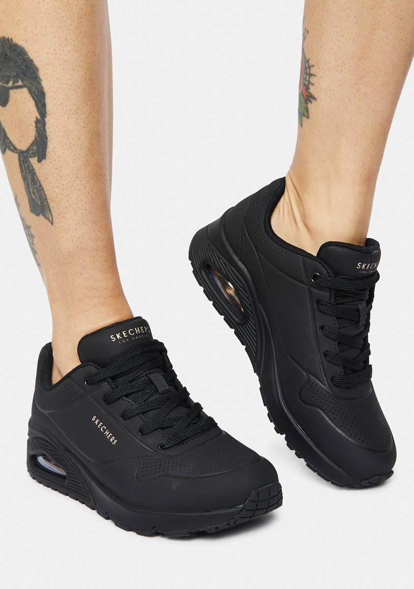 Skechers Black Stand On Air Uno Sneakers – Dolls Kill