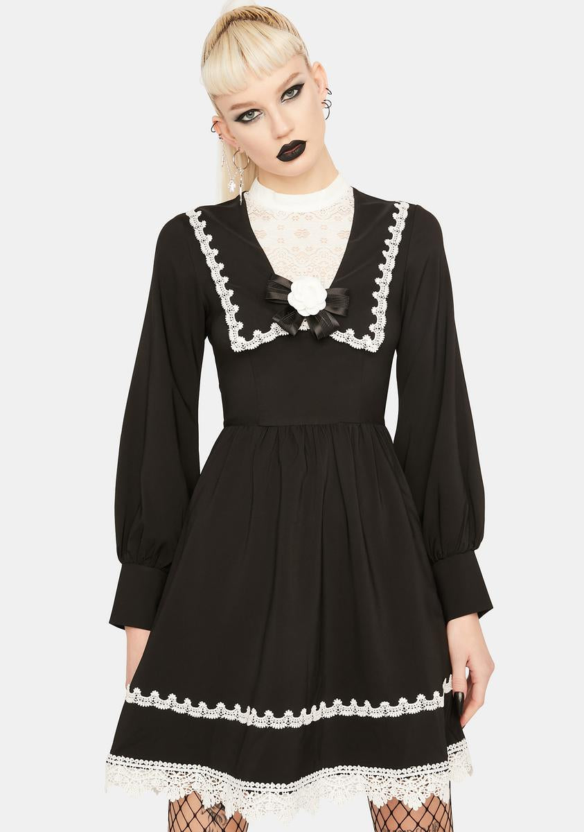 Preppy 2024 black dress