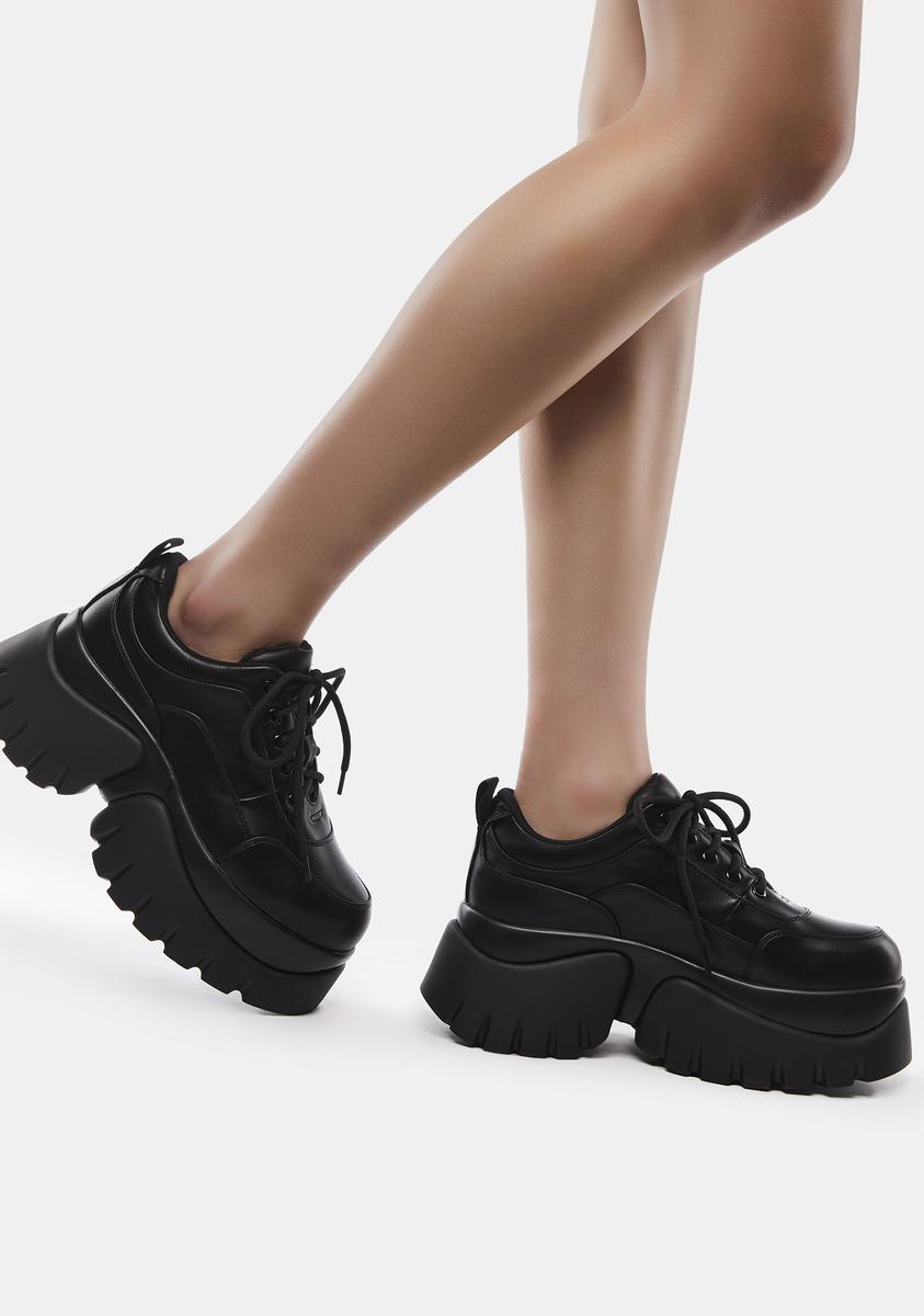 Koi Footwear Chunky Platform Sneakers - Black – Dolls Kill