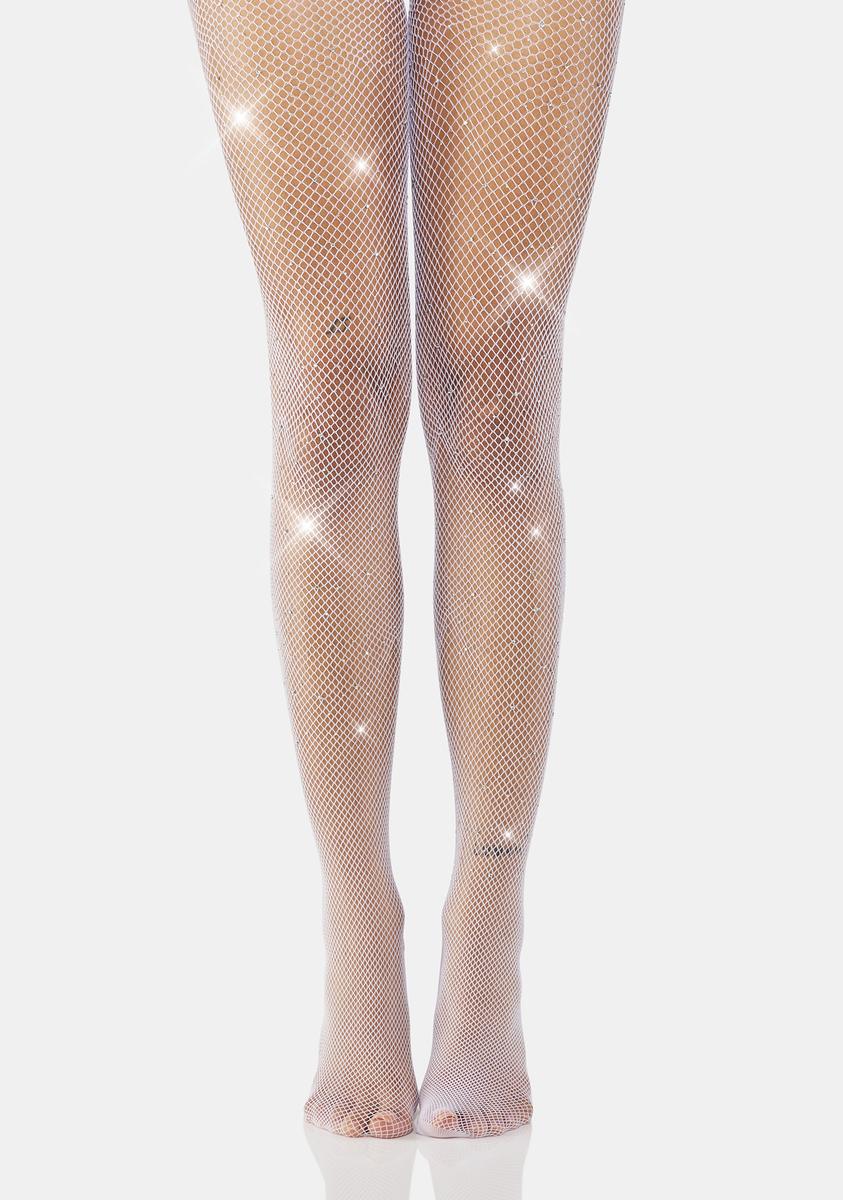  White Fishnet Stockings