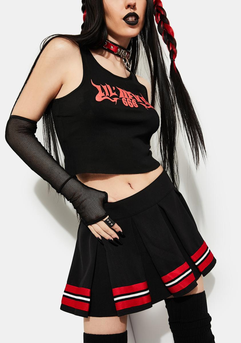 Current Mood Pleated Cheerleader Mini Skirt - Black – Dolls Kill