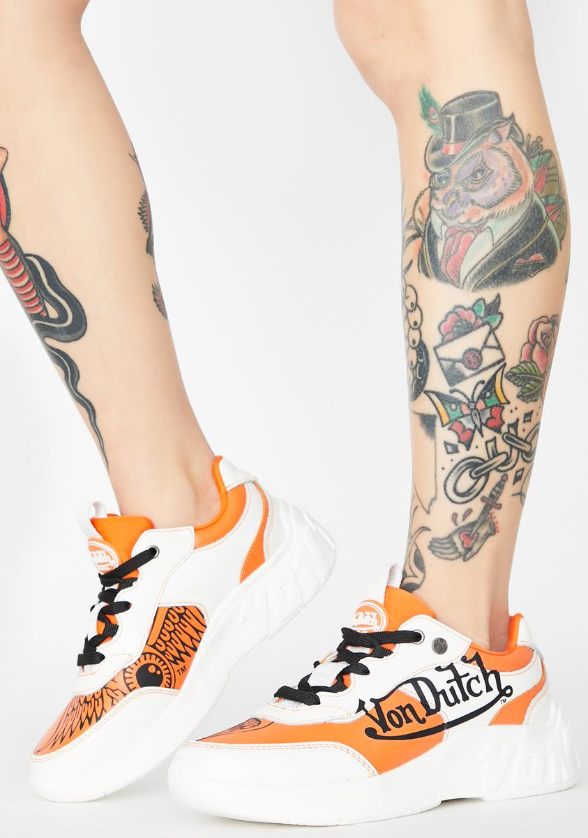 Von Dutch Orange Fairfax Classic Sneakers – Dolls Kill