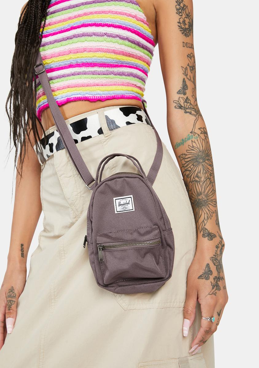 Herschel Mini Nova Crossbody Backpack - Purple/Sparrow – Dolls Kill