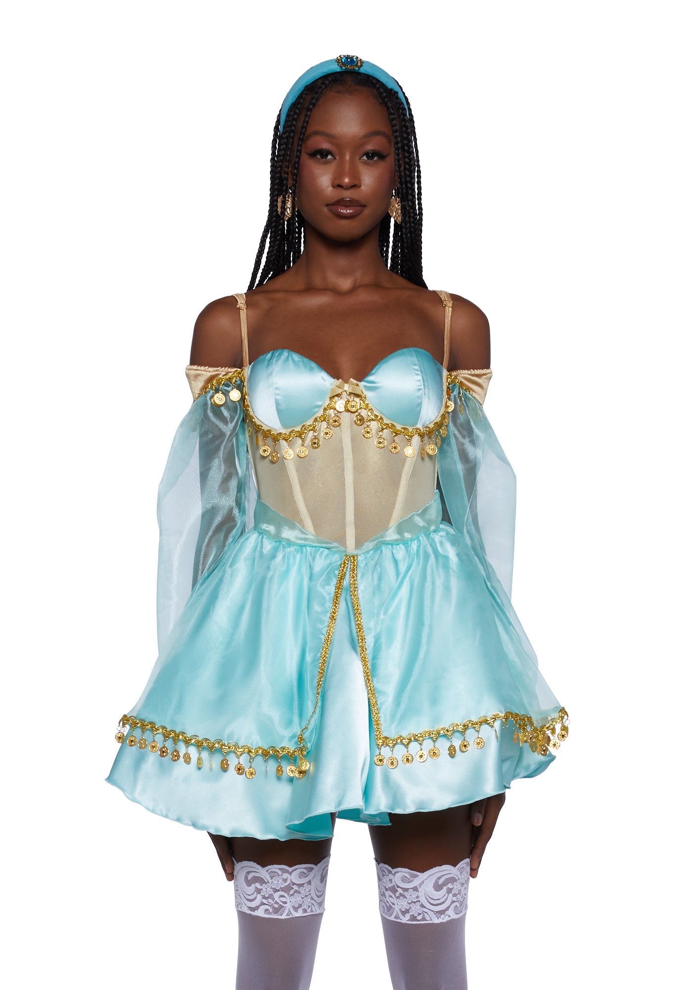 Trickz N' Treatz Desert Princess Costume Jasmine Aladdin Set - Blue – Dolls  Kill