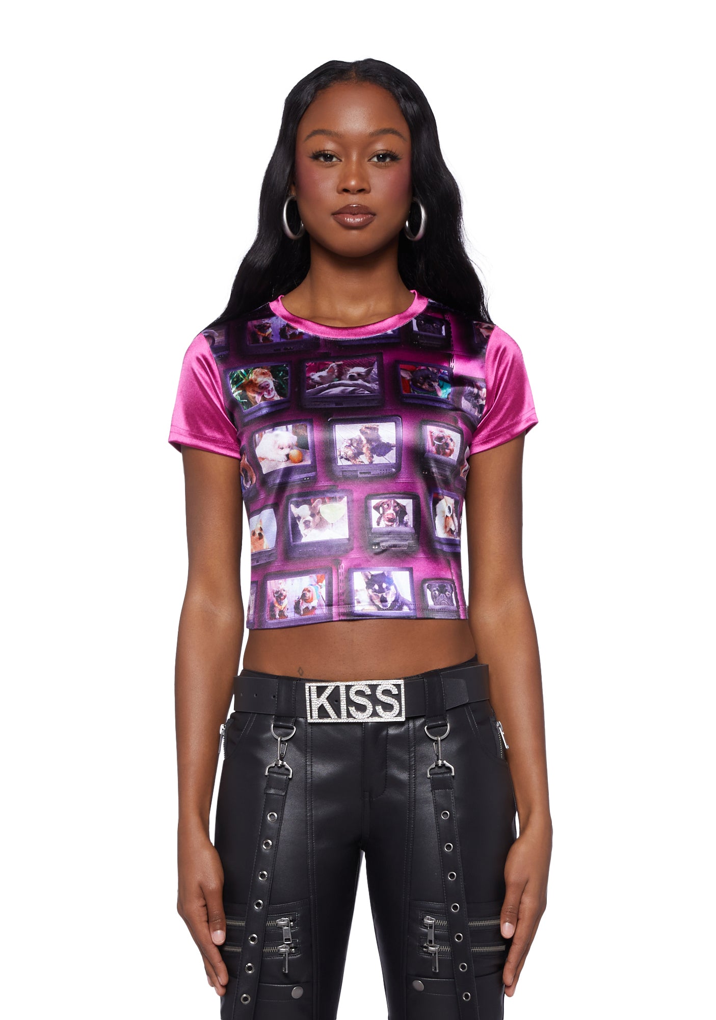 Generation Kiss Pup TV Graphic Baby Tee - Pink