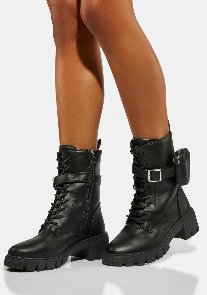 AZALEA WANG Vegan Leather Stretch Pant Boots - Black – Dolls Kill