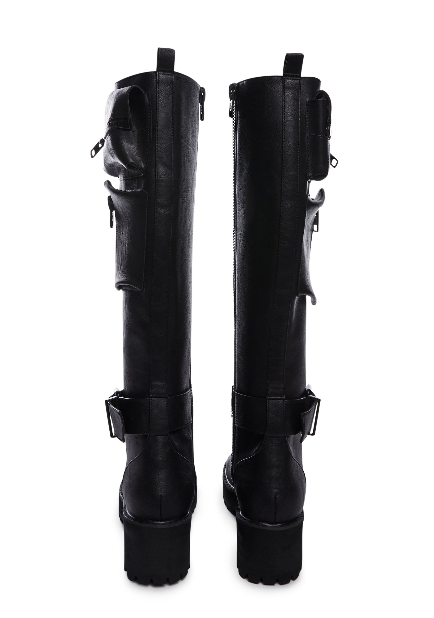 Current Mood Pocket Knee High Combat Boots – Dolls Kill