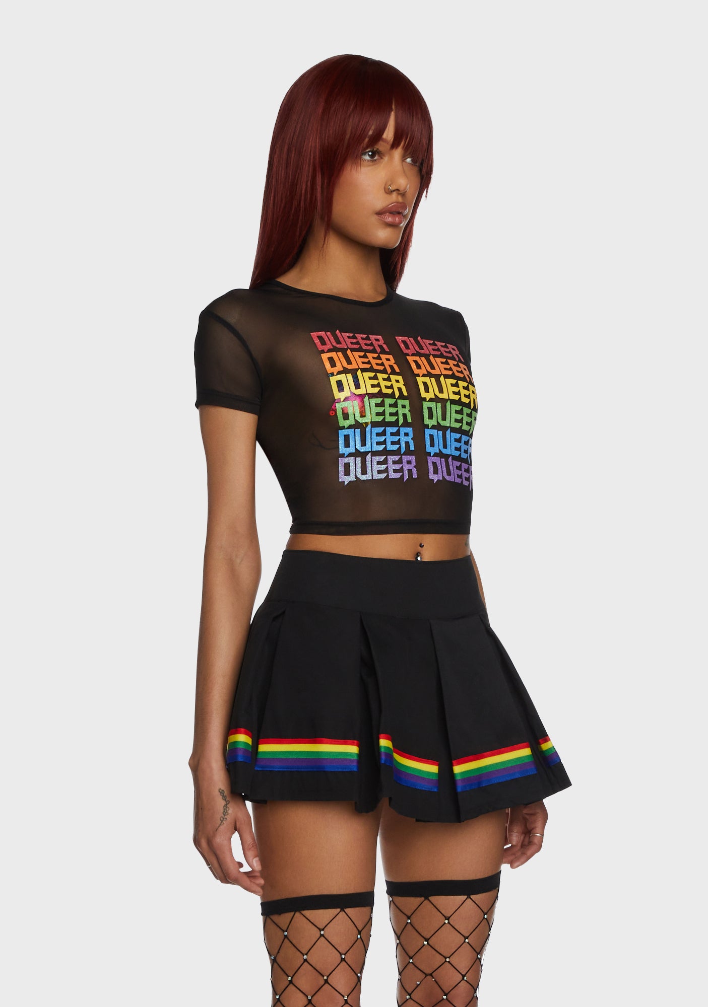 Club Exx Queer Rainbow Glitter Tee – Dolls Kill