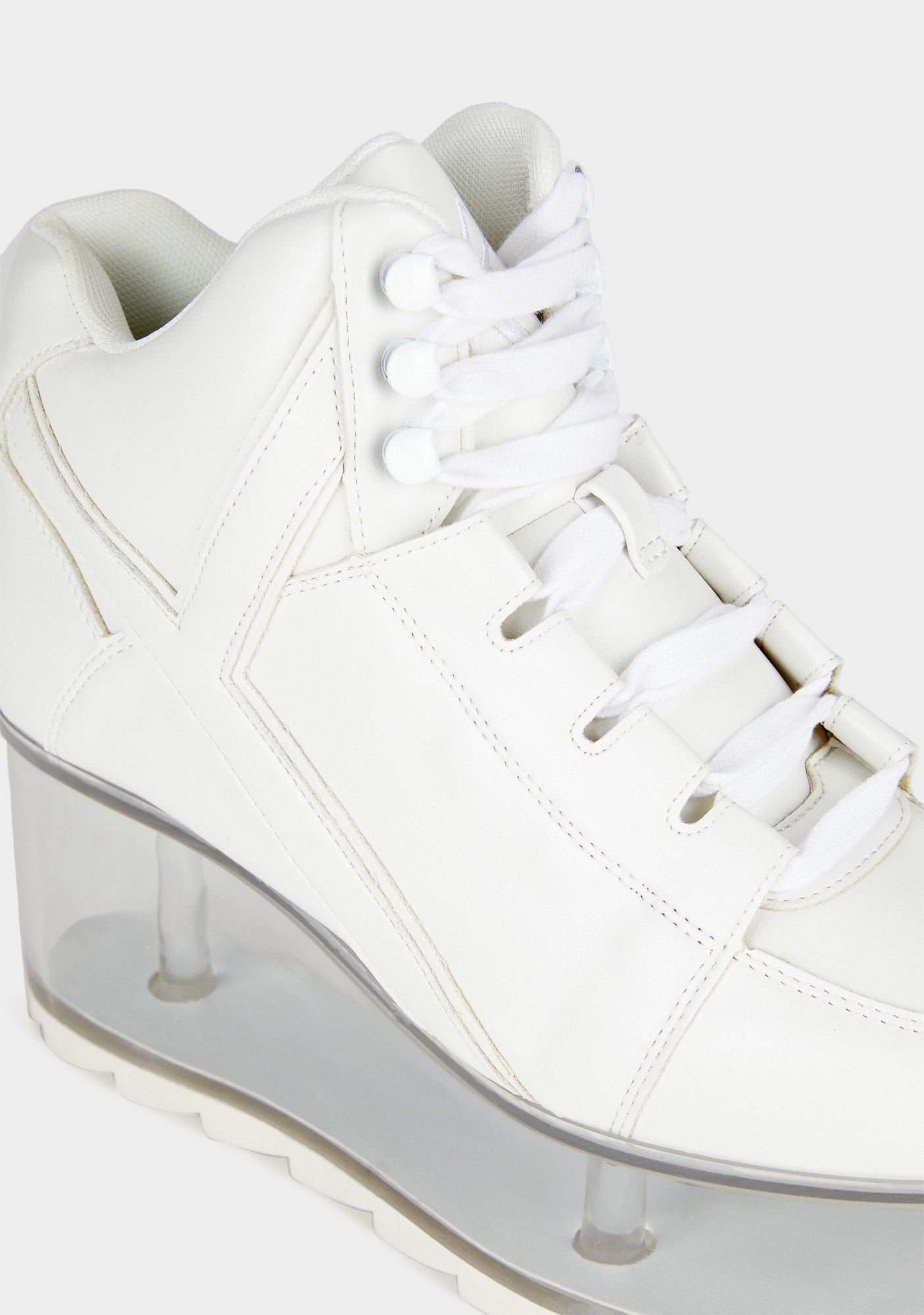 Y.R.U. White Qozmo Qloud Platform Sneakers – Dolls Kill