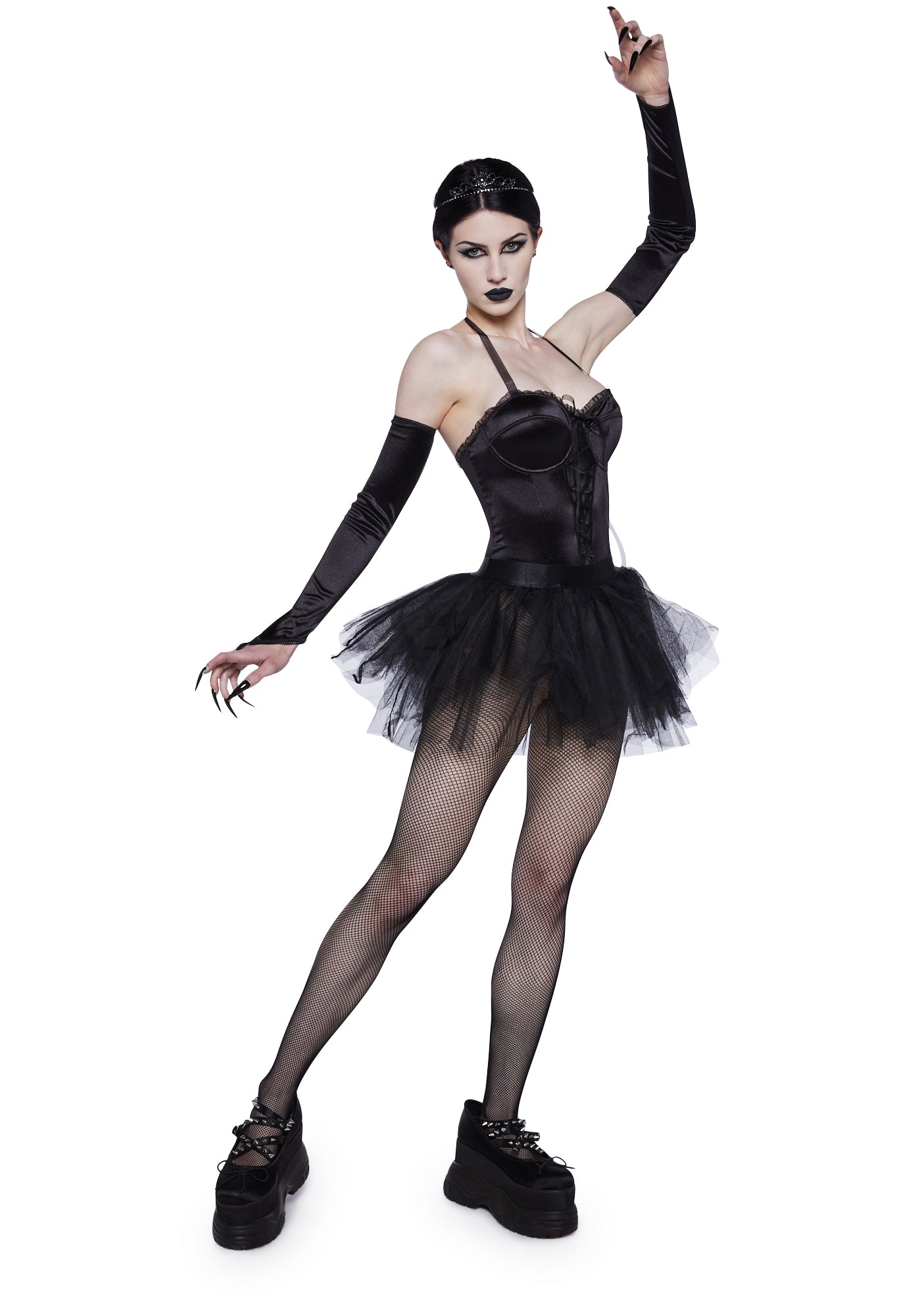 Trickz N Treatz Swan Ballet Costume - Black – Dolls Kill