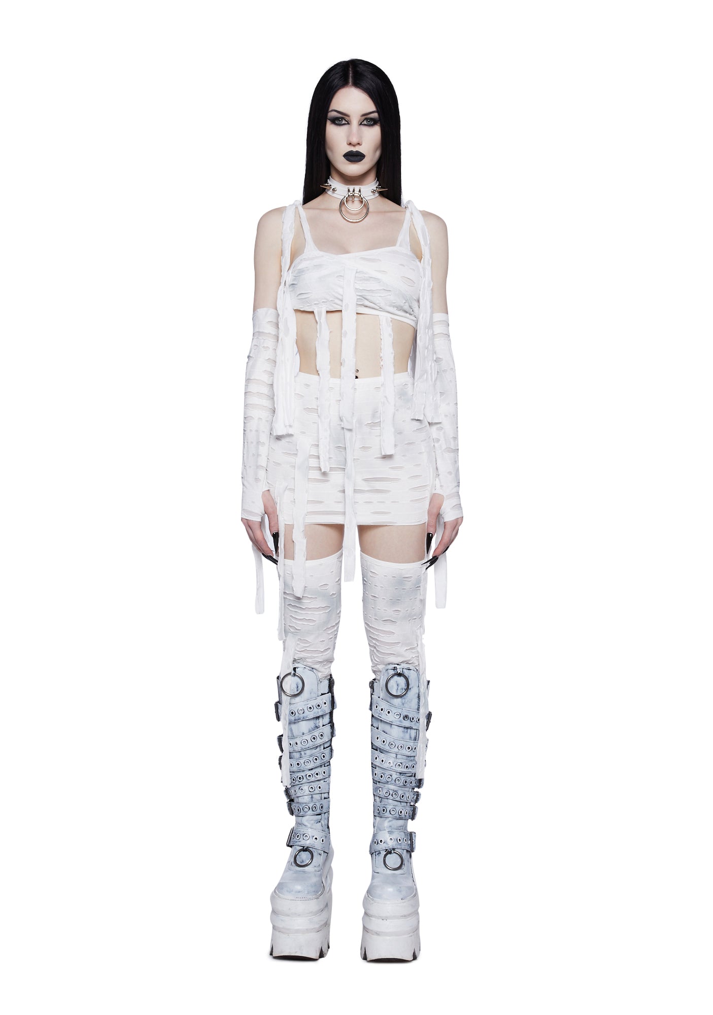 Trickz N Treatz Unraveling Mummy Costume Set - White – Dolls Kill