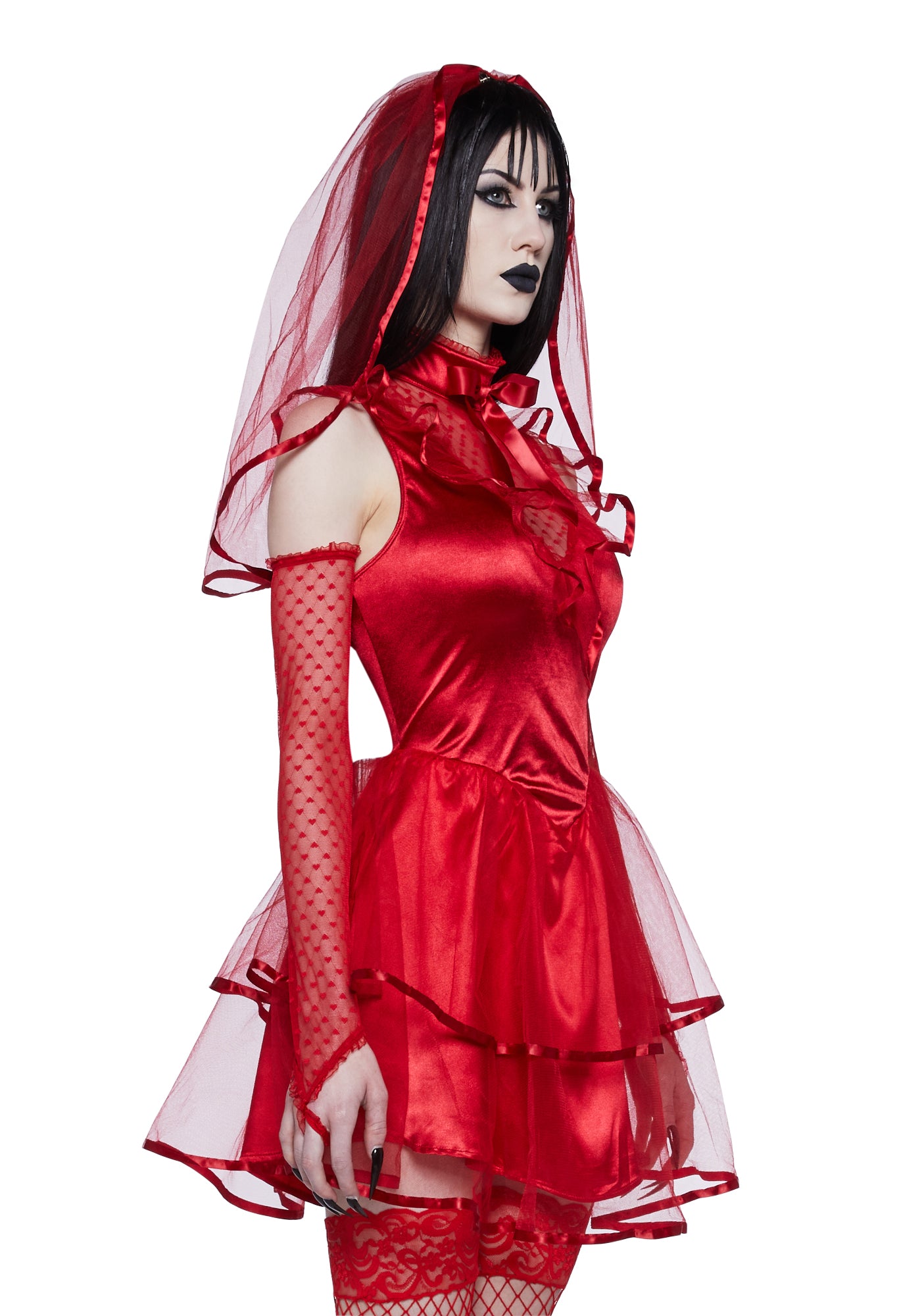 Lydia Beetlejuice Costume Set - Red – Dolls Kill
