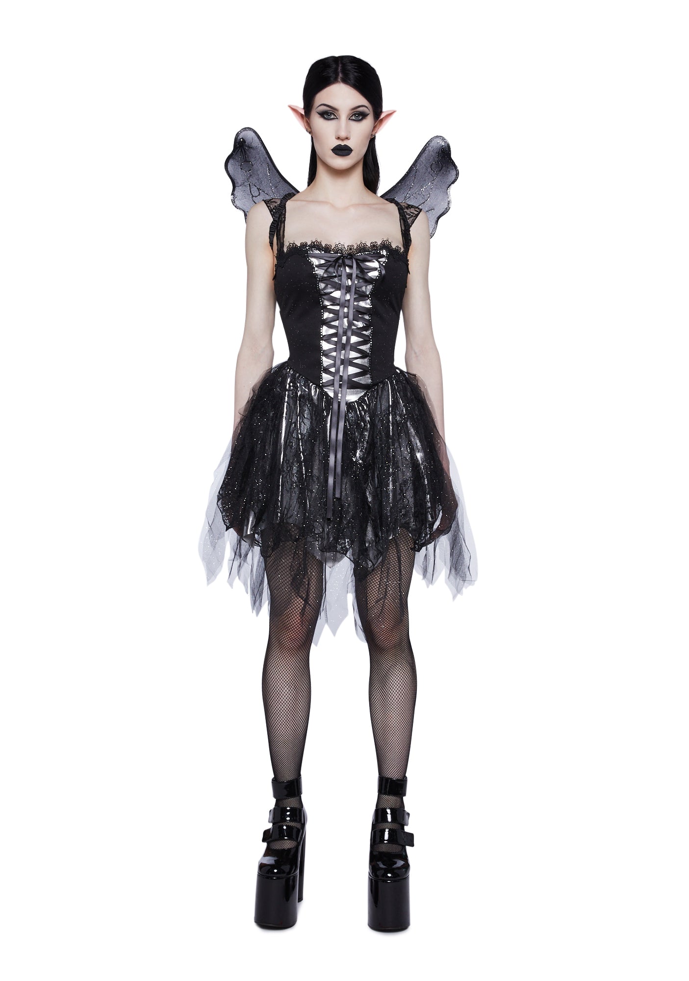 Gothic Fairy Glitter Halloween Costume - Black – Dolls Kill