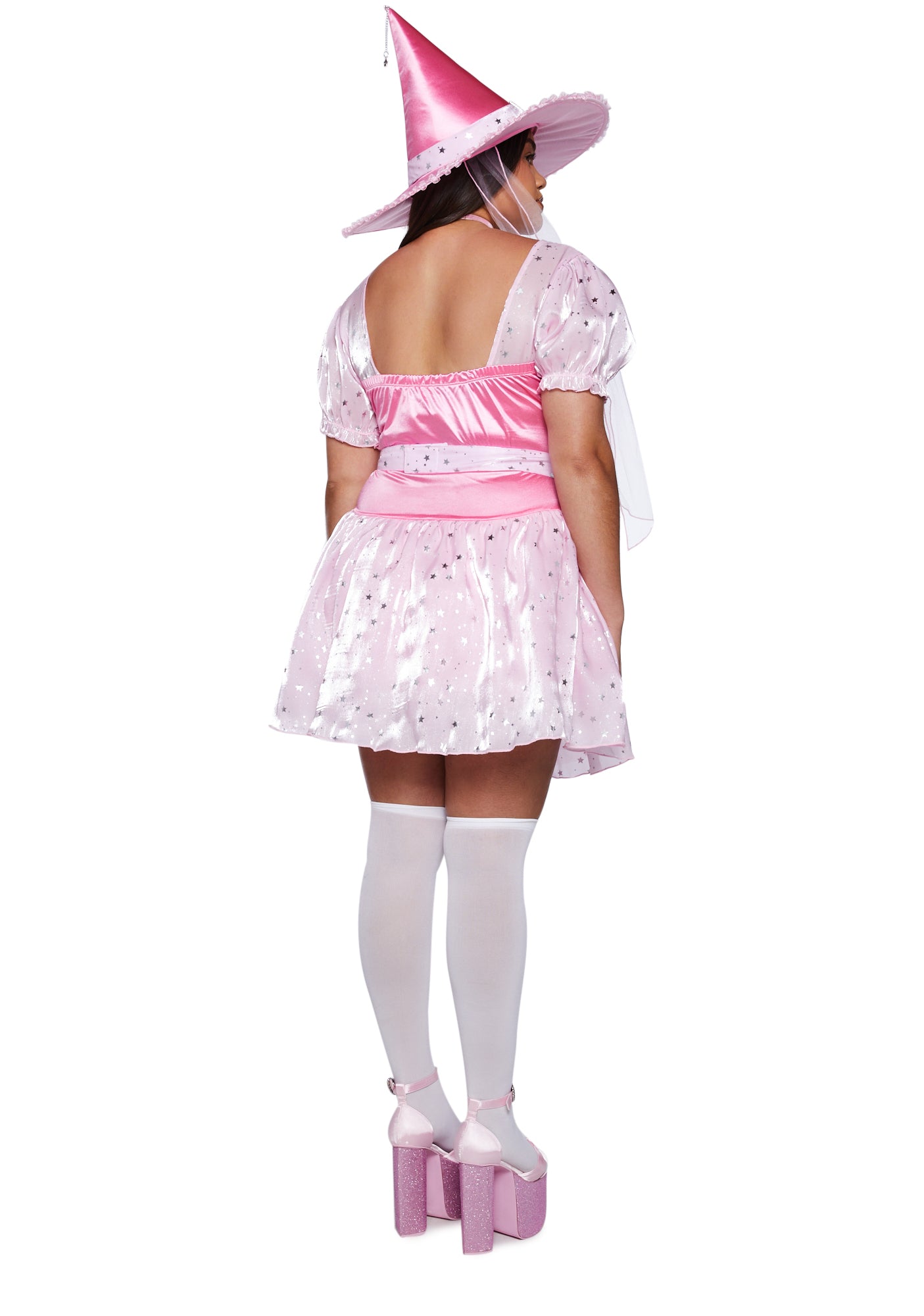 Plus Size Trickz N' Treatz Glitter Witch Costume - Pink – Dolls Kill