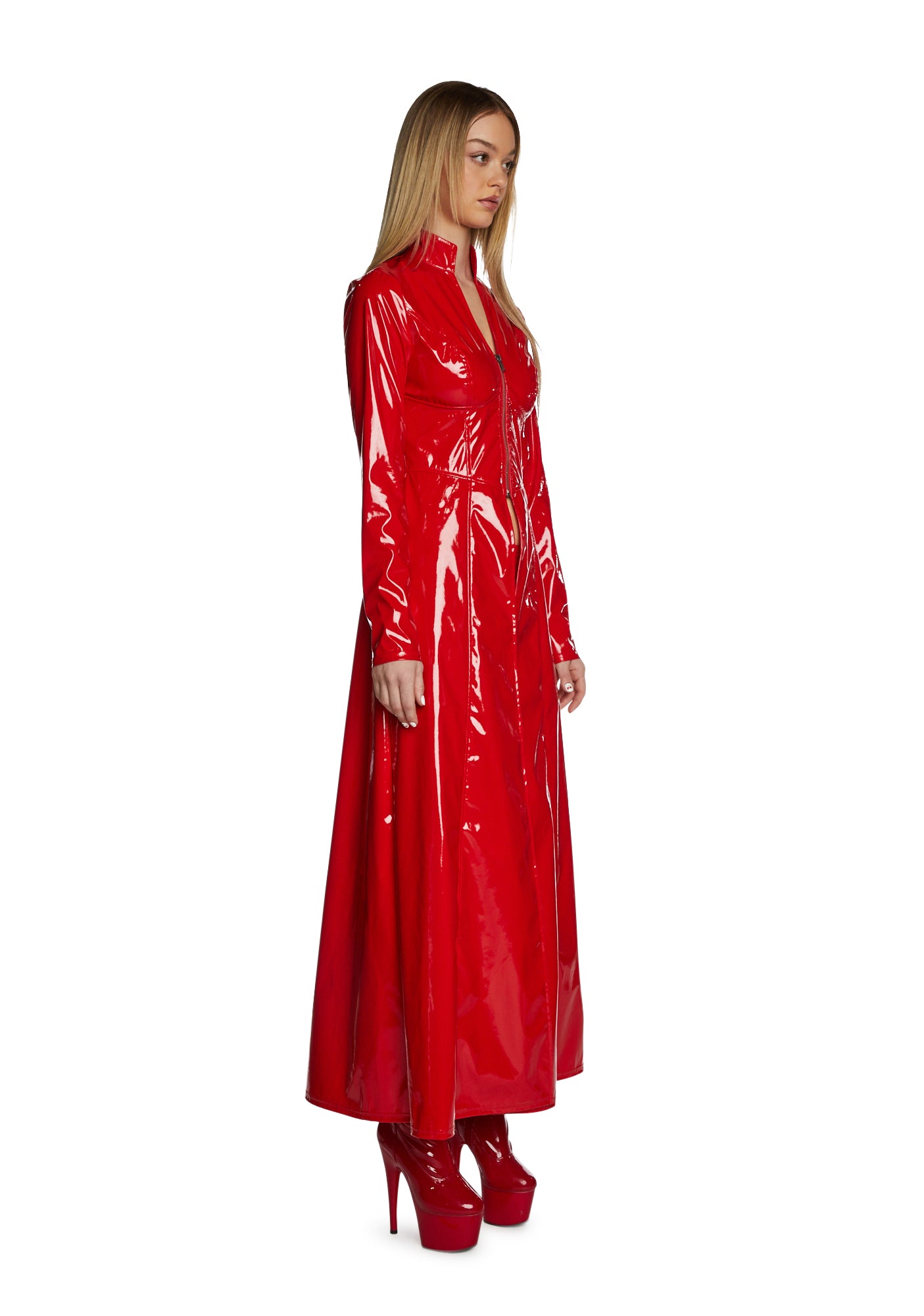 Red Matrix Halloween Vinyl Coat Trinity Costume – Dolls Kill