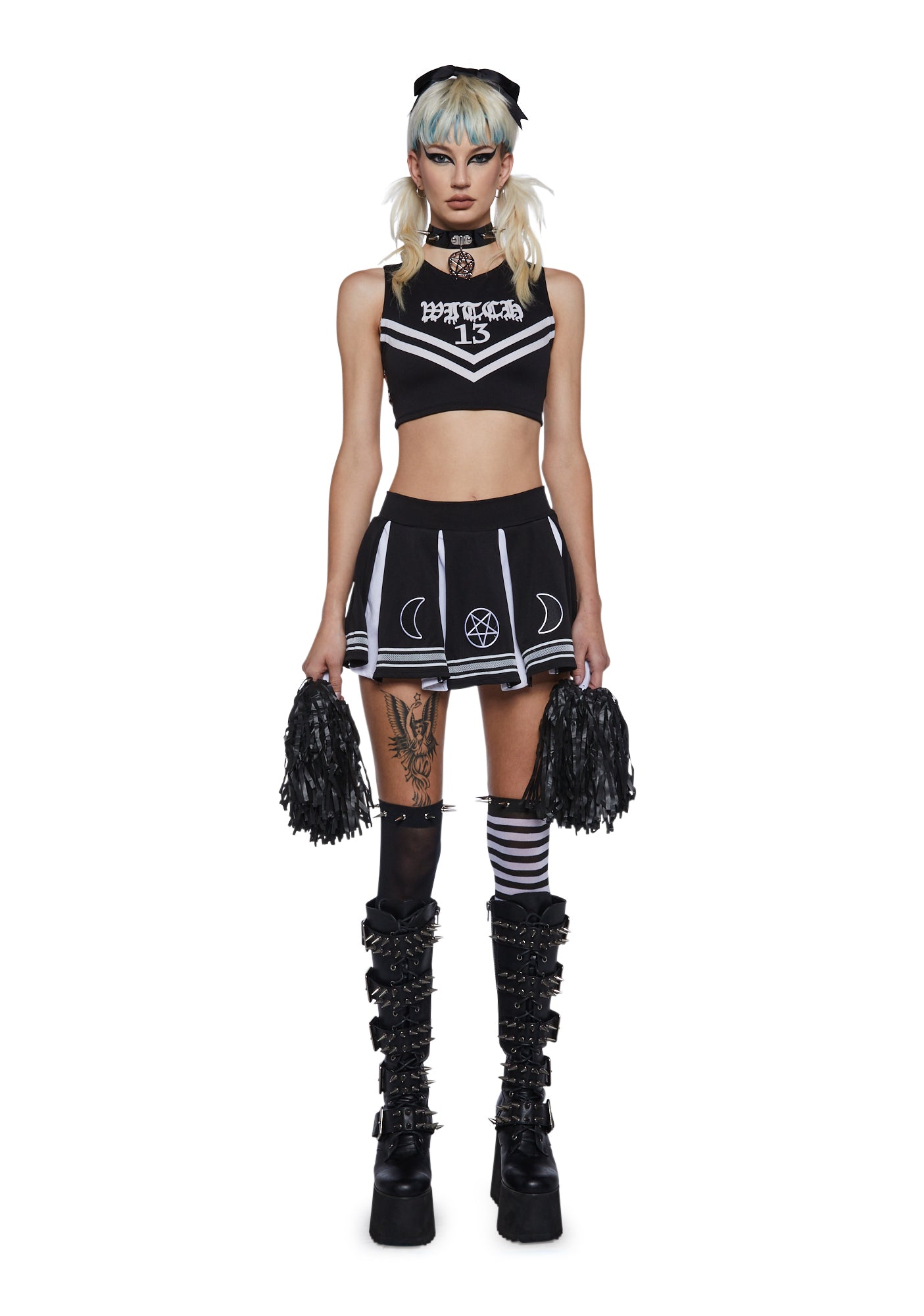 Sexy Devil Cheerleader Costume Set – Dolls Kill