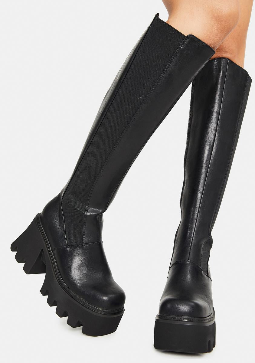 Lamoda Selfish Knee High Boots – Dolls Kill