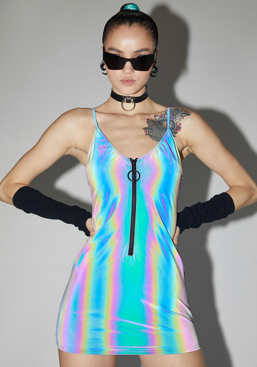 Club Exx Rainbow Reflective Mini Dress – Dolls Kill