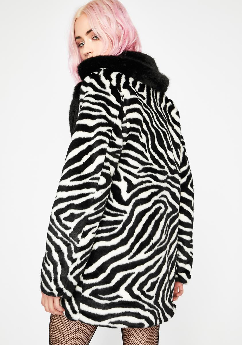 Earned My Stripes Zebra Coat
