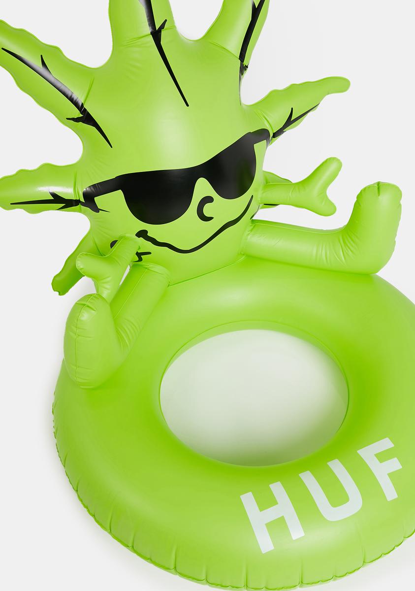 HUF Marijuana Leaf Inflatable Pool Float - Green – Dolls Kill