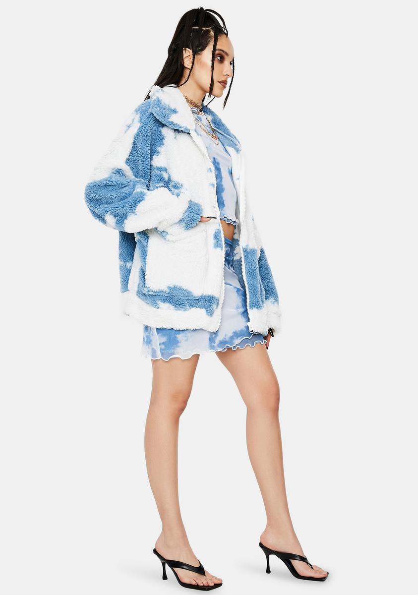 Jaded London Cloud Print deals Teddy Jacket