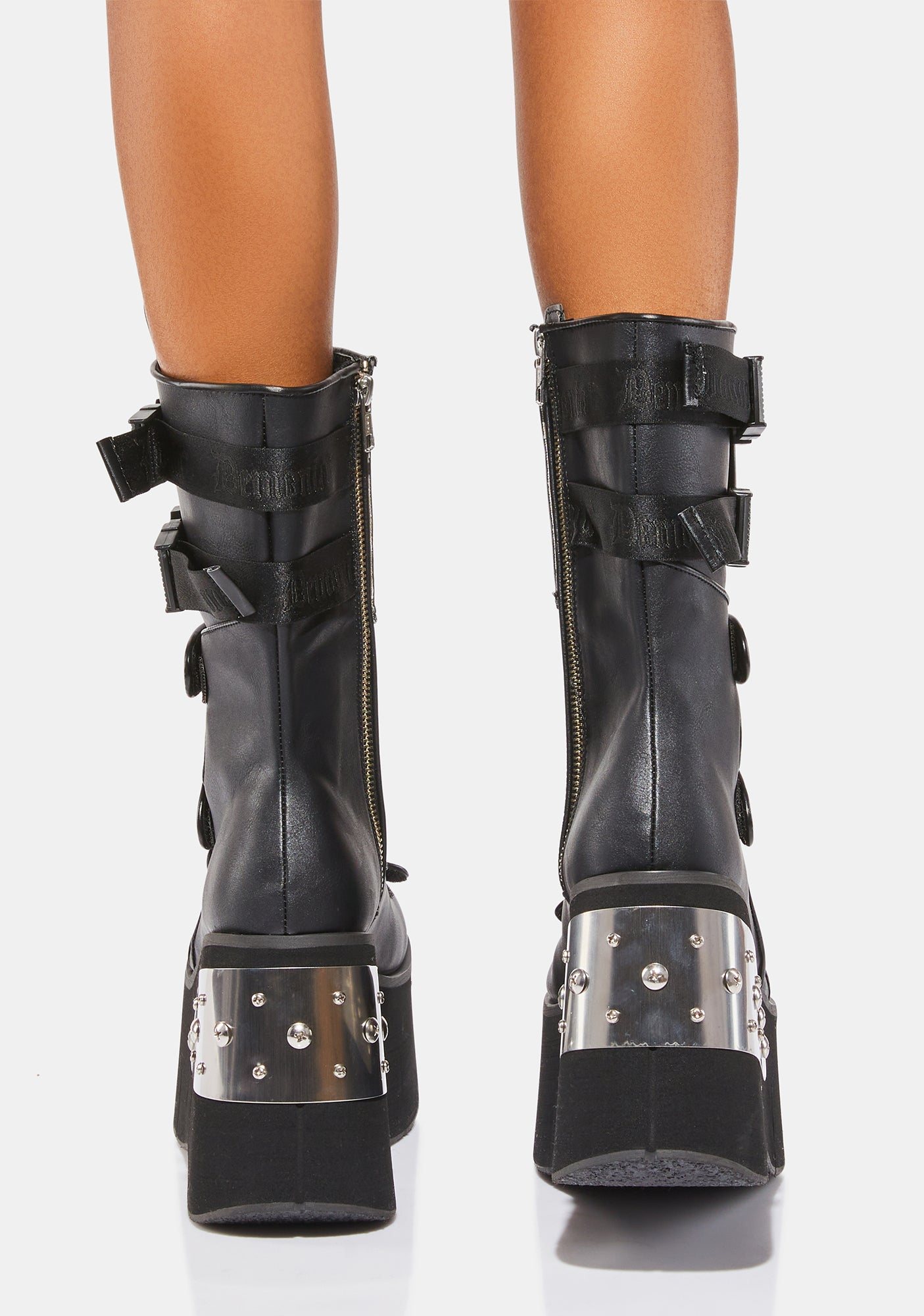 Demonia Kera-108 Boots - Black Vegan Leather – Dolls Kill