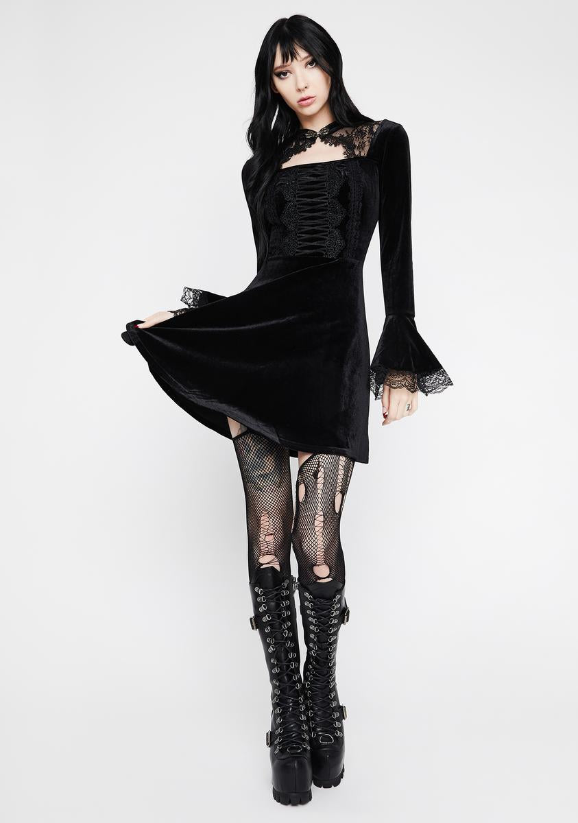 Dark In Love Gothic Vampire Velvet Dress – Dolls Kill