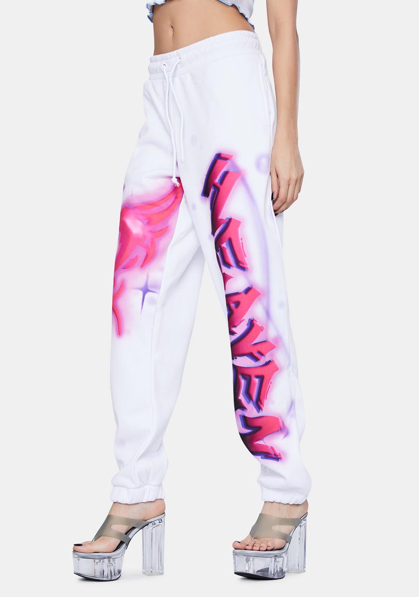 Jaded London Pink Heaven Print Oversized Sweatpants – Dolls Kill