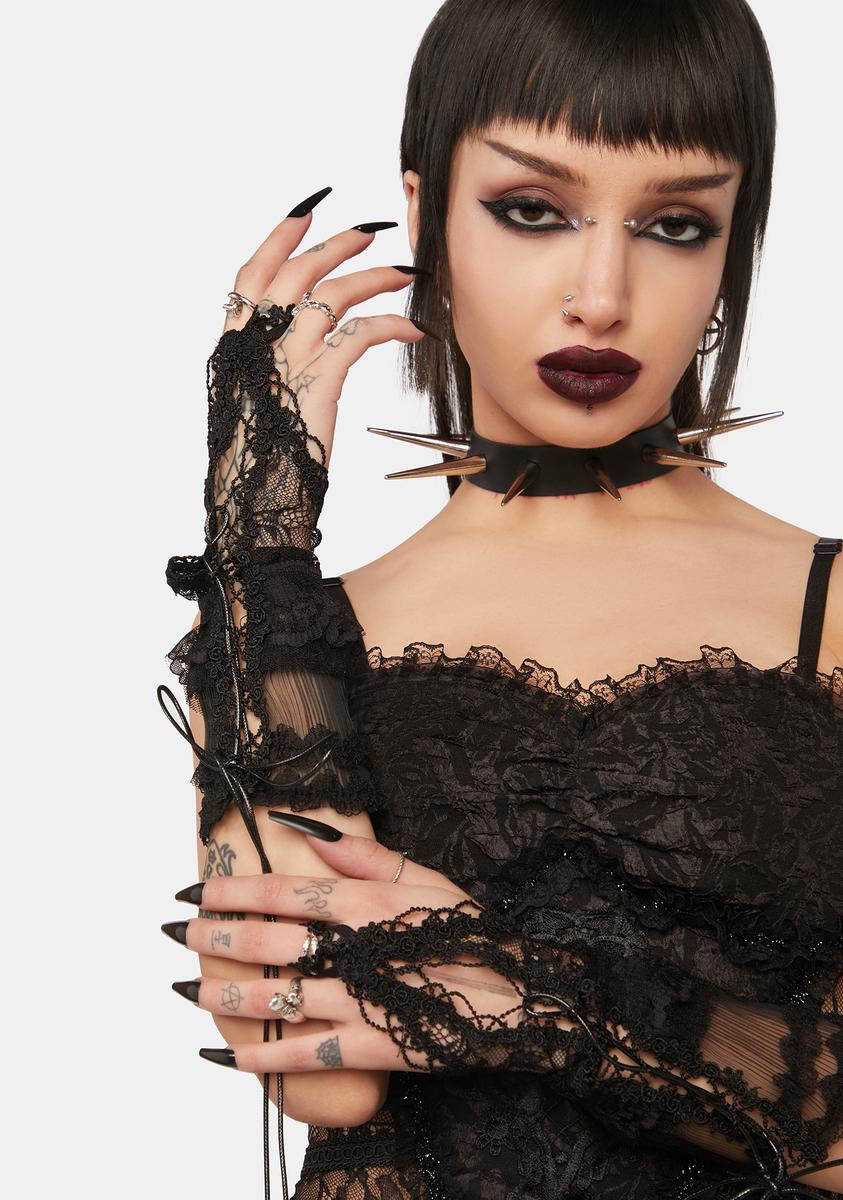 Punk Rave Women's Gothic Lace Glove