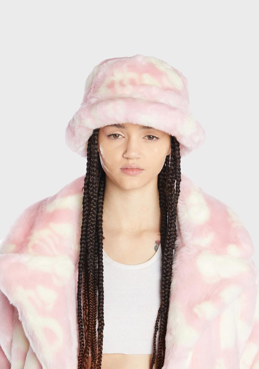 Namilia Dick Dollar Print Faux Fur Bucket Hat - Pink – Dolls Kill