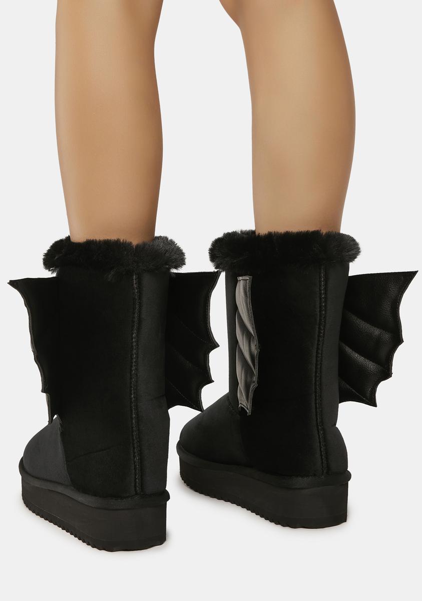 Bat Wing Platform Boots – Deadly Girl