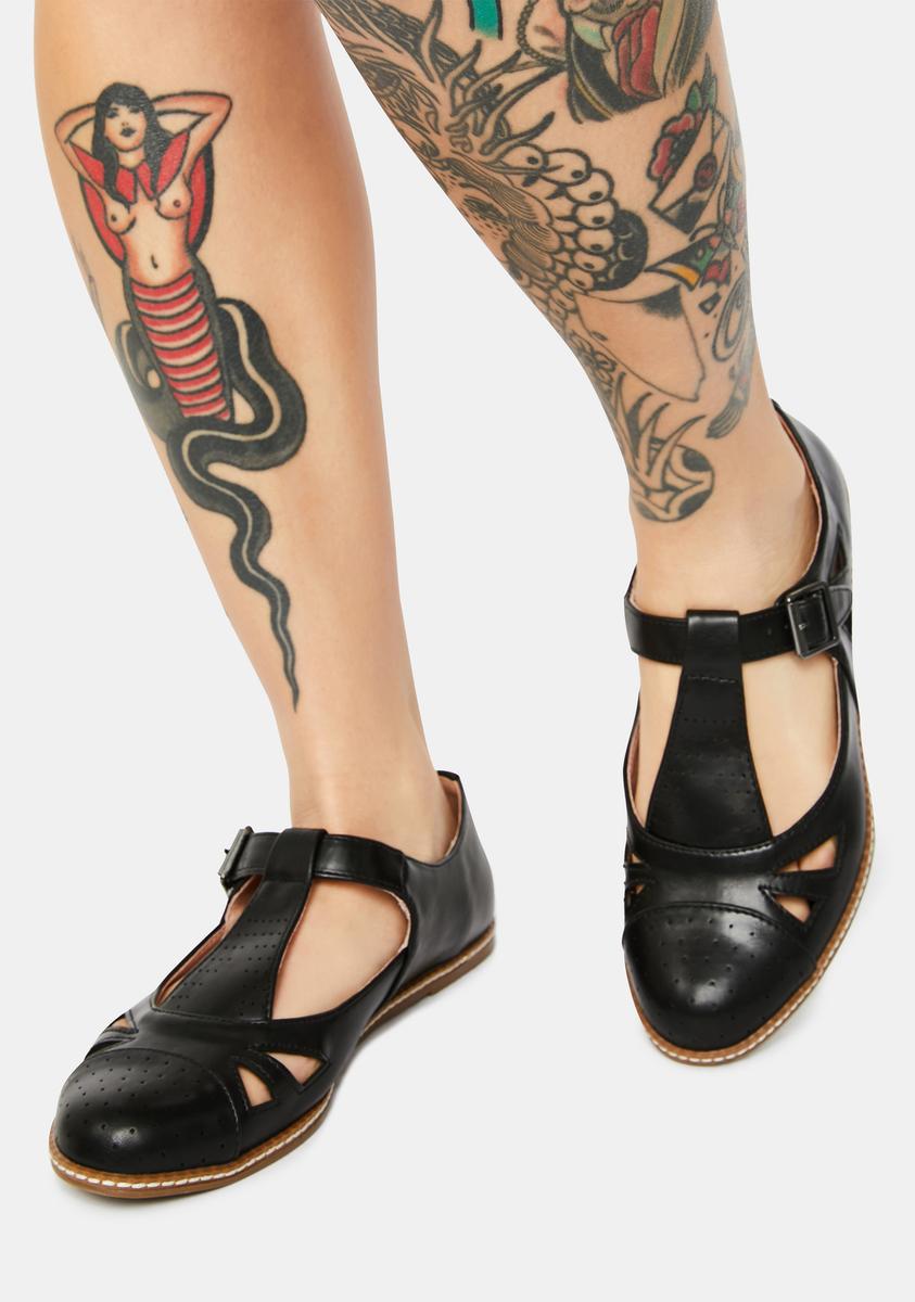 Wicked Hero Leather Flats