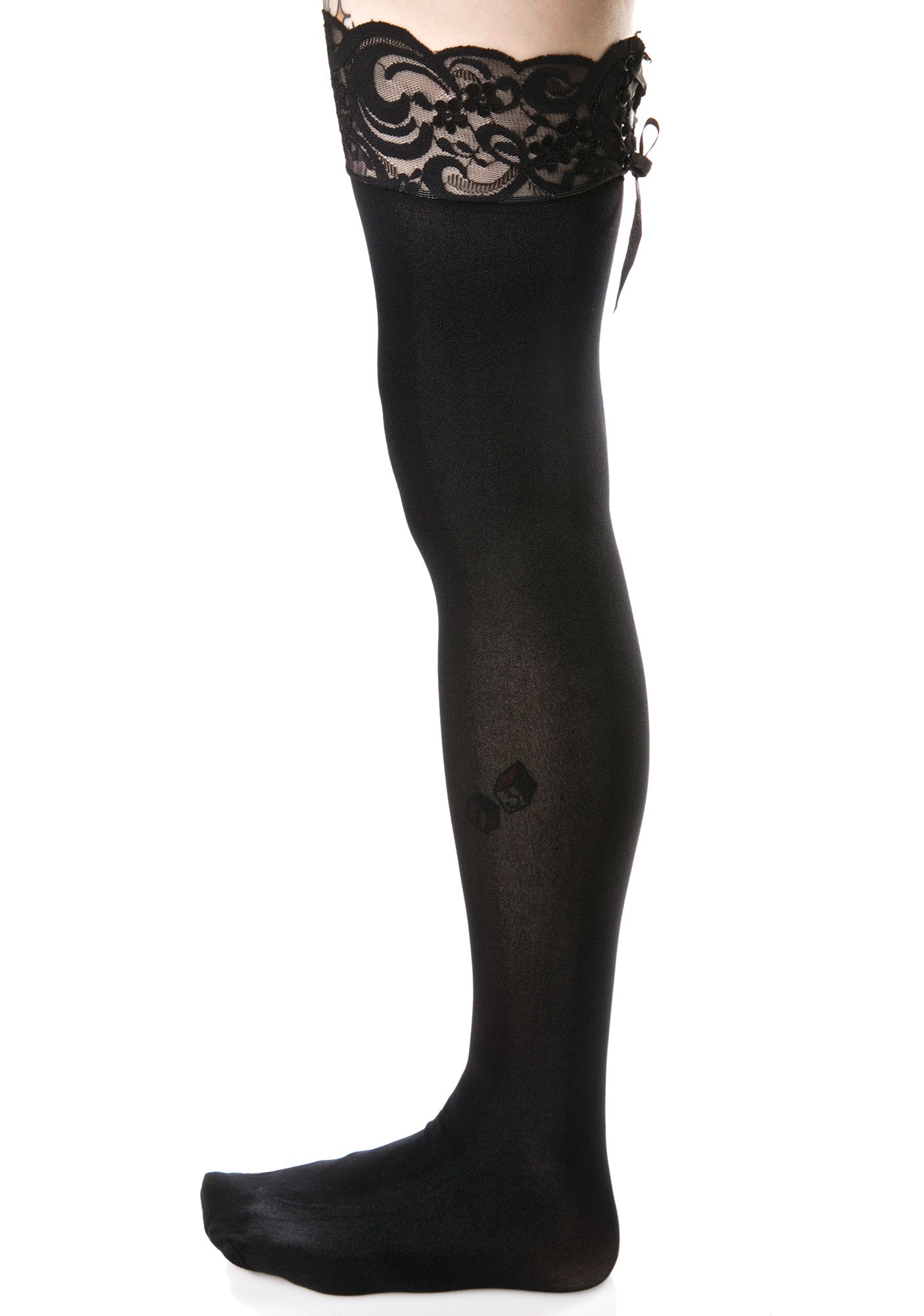 Boudoir Lace Up Thigh Highs Dolls Kill 9042