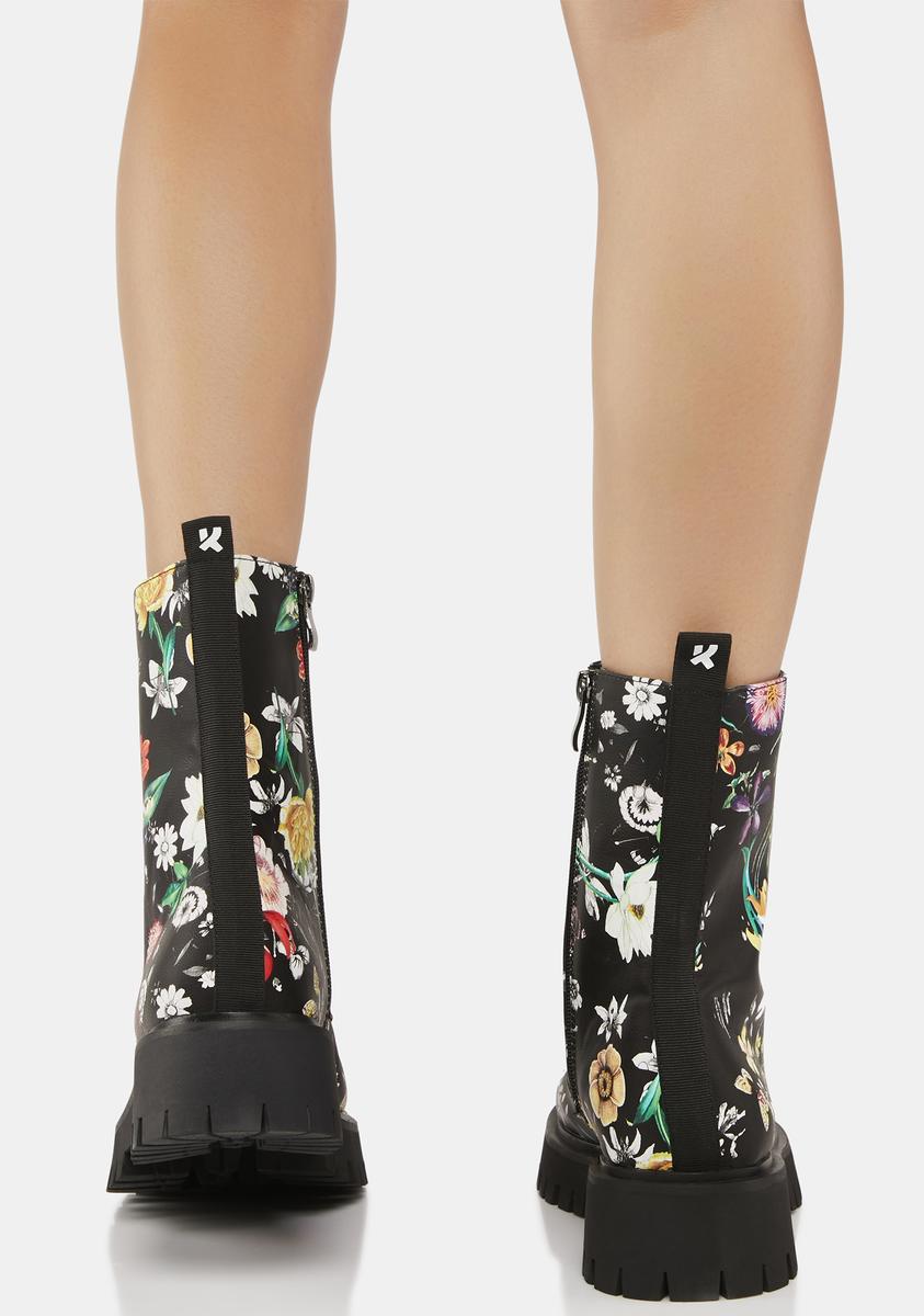 BESTOFFER $200 Neverworn DOLLS KILL Flower purchases Boots off fairfax