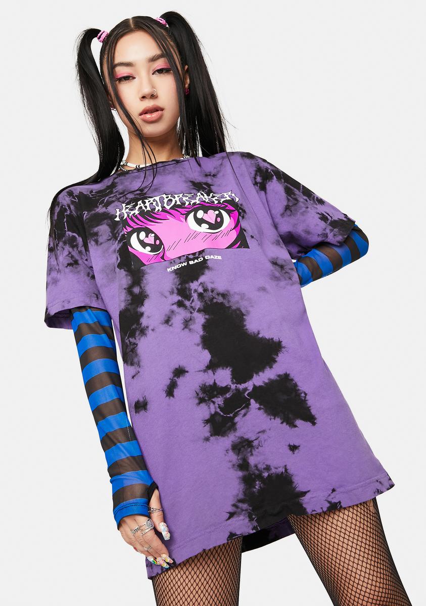 Know Bad Daze Heartbreaker Tie Dye Graphic Tee – Dolls Kill