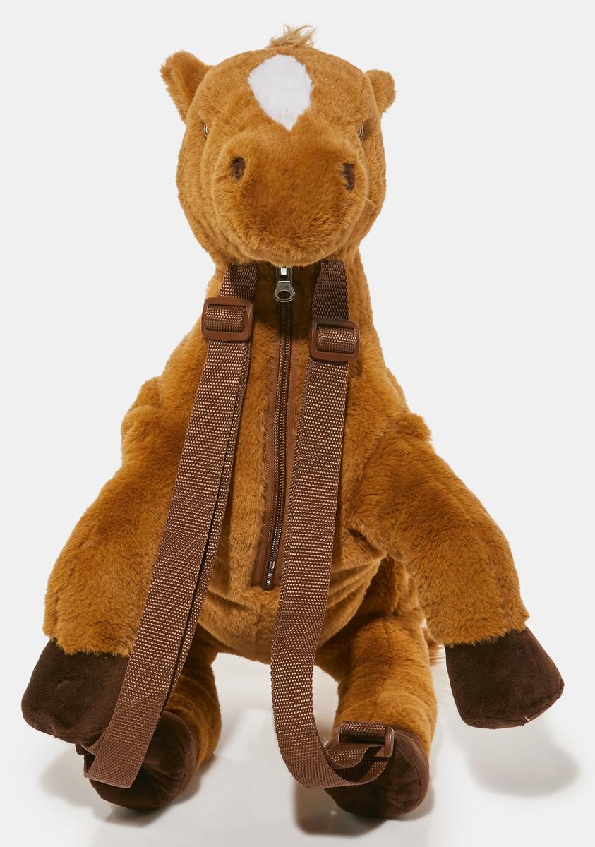 Plush Horse Backpack Brown Tan Dolls Kill