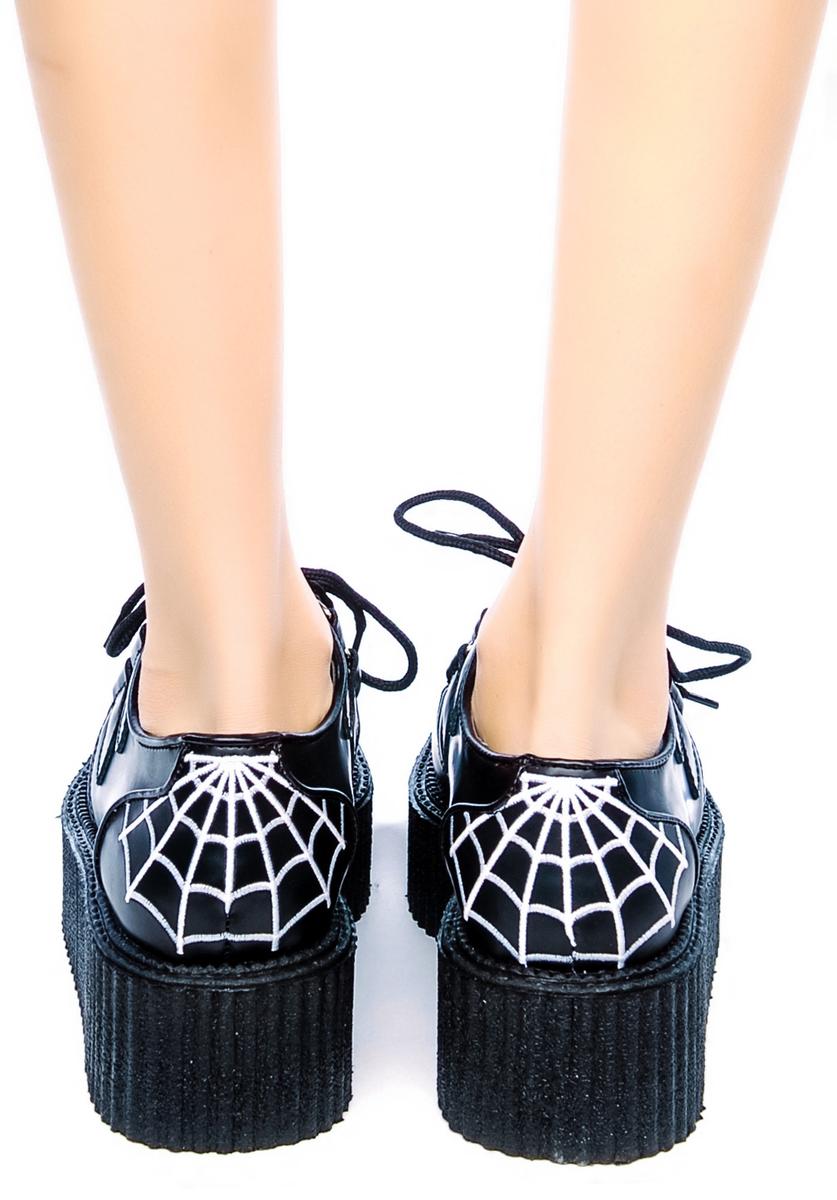 Demonia fashion spiderweb creepers