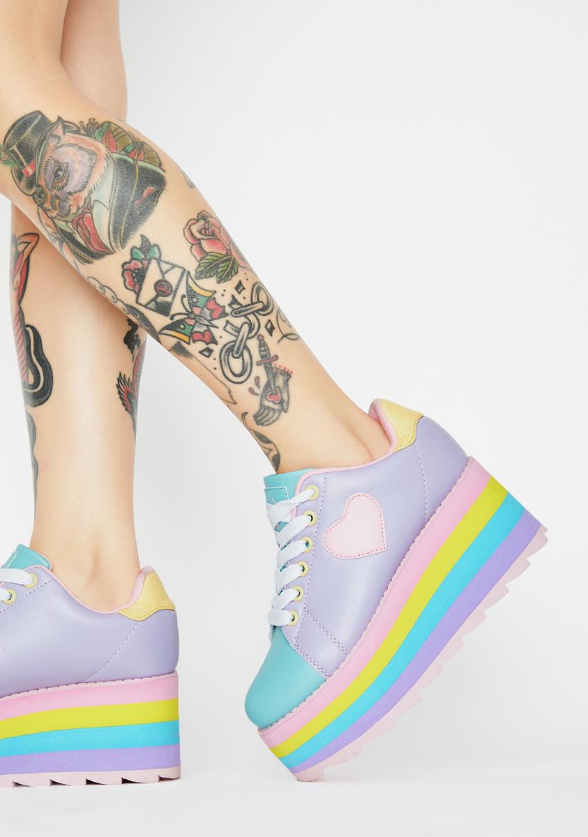 Y.R.U. Pastel Lala Platform Sneakers – Dolls Kill