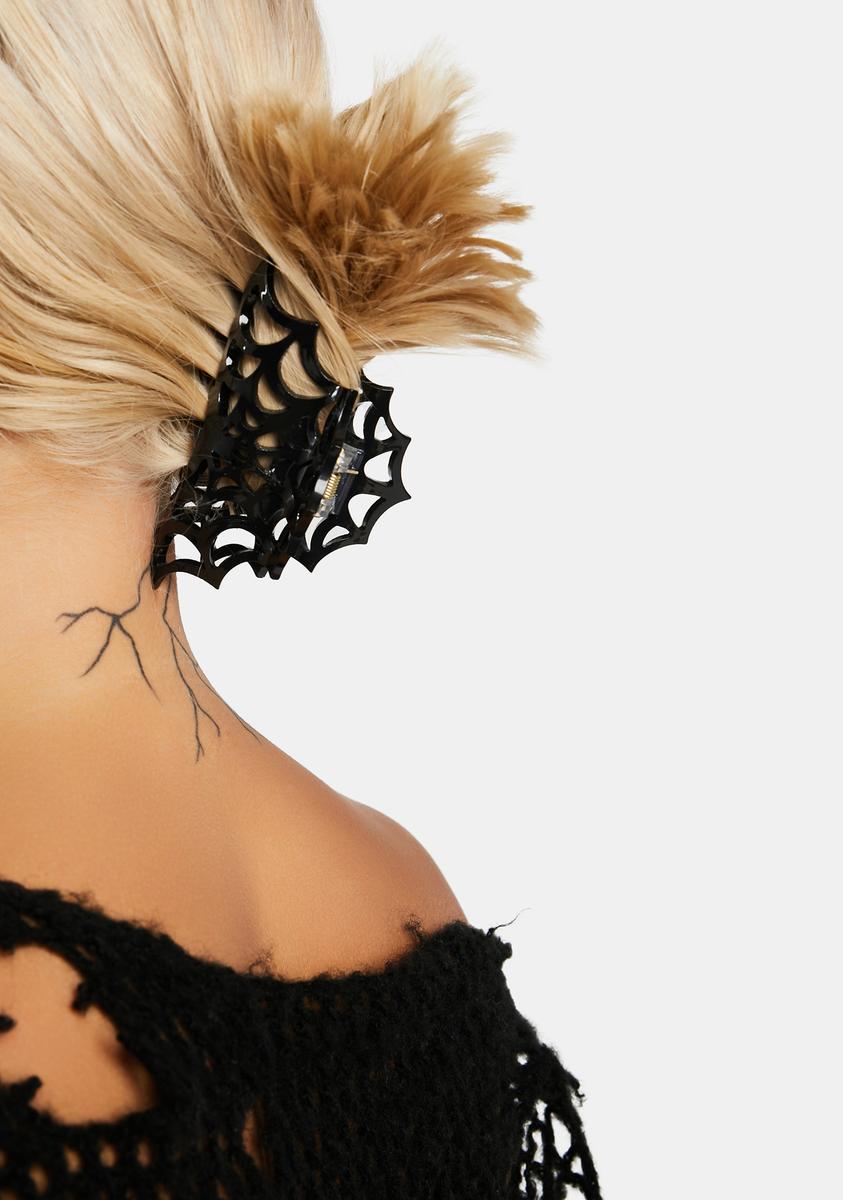 Kreepsville 666 Spiderweb Hair Claw - Black – Dolls Kill