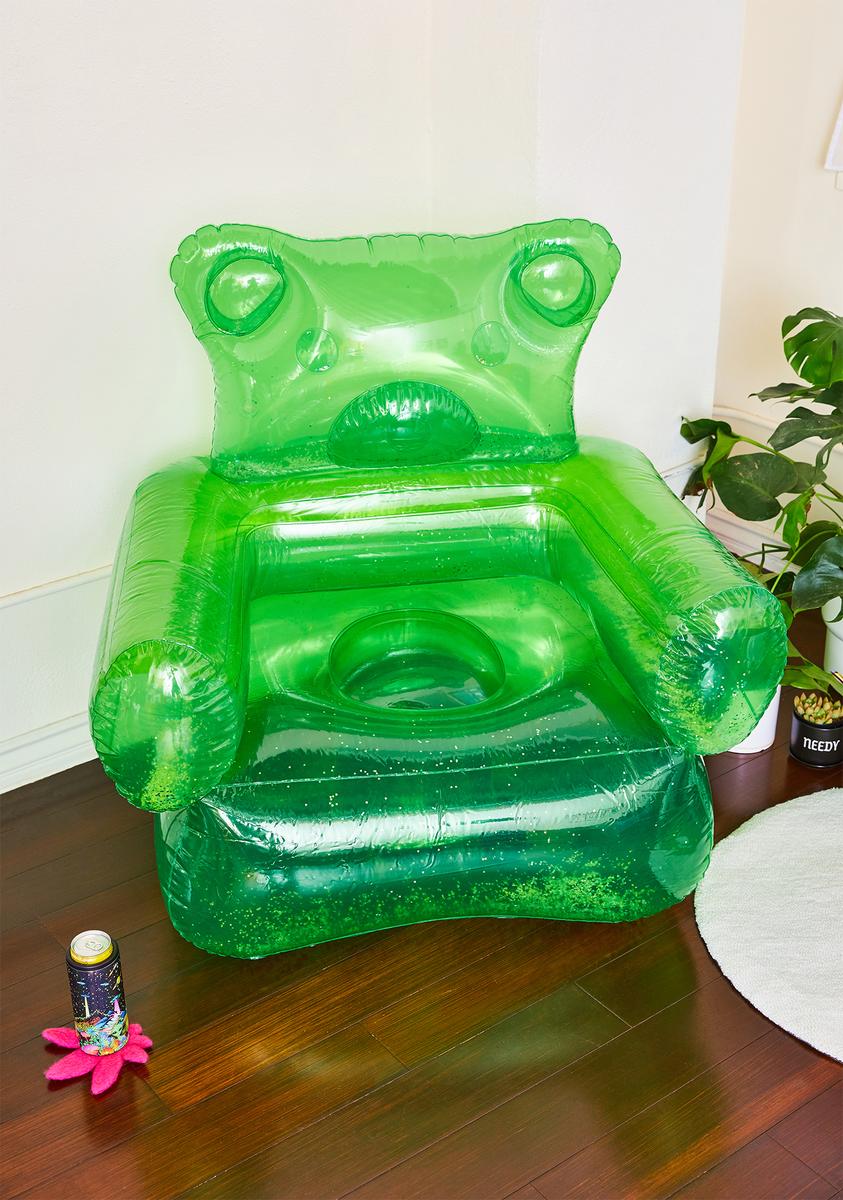 Dolls Home Teddy Bear Shaped Inflatable Chair - Green – Dolls Kill